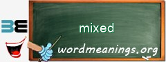 WordMeaning blackboard for mixed